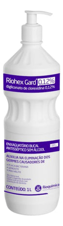 Enxaguante Bucal 1 Litro Riohex Gard 0,12% C/ Válvula Pump