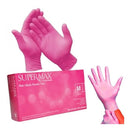 100 Luva Procedimento Nitrílica Luxo Pink Rosa Antialérgica(p)