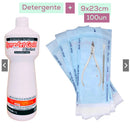 Detergente Enzimático 1L + 100 Envelope Para Esterilização 9x23cm manicure kit