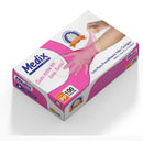 Luva Descartável Nitrílica Rosa C/100 Unidades - Medix(g)