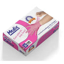 Luva Descartável Nitrílica Rosa C/100 Unidades - Medix(g)