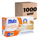 Luvas Descartáveis Medix Procedimento Cor Natural Tamanho Pp De Látex Com Pó Em Kit De 10 X 100 Unidades