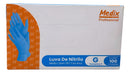 Luva Descartável Nitrílica Azul Medix Sem Pó Azul M 1x100