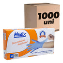 Luva Descartável Nitrílica Azul Medix Sem Pó Azul Pp 10x100
