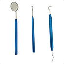Kit Removedor De Tártaro: Extrator De Tártaro+sonda+espelho(azul)