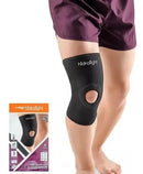 Joelheira Neoprene Reforço Patelar Longa Preta Hidrolight Tamanho G